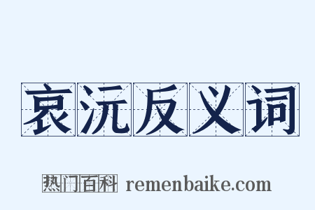 哀沅反义词是什么意思的图片